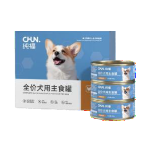Chun Fu 纯福 Dog Food - Wet Food Canned For Dog Chicken Flavor 100g*6cans 犬用罐头鸡肉口味*6罐